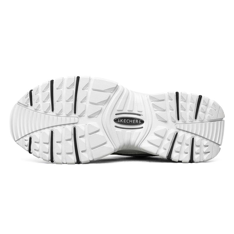 white and black skechers